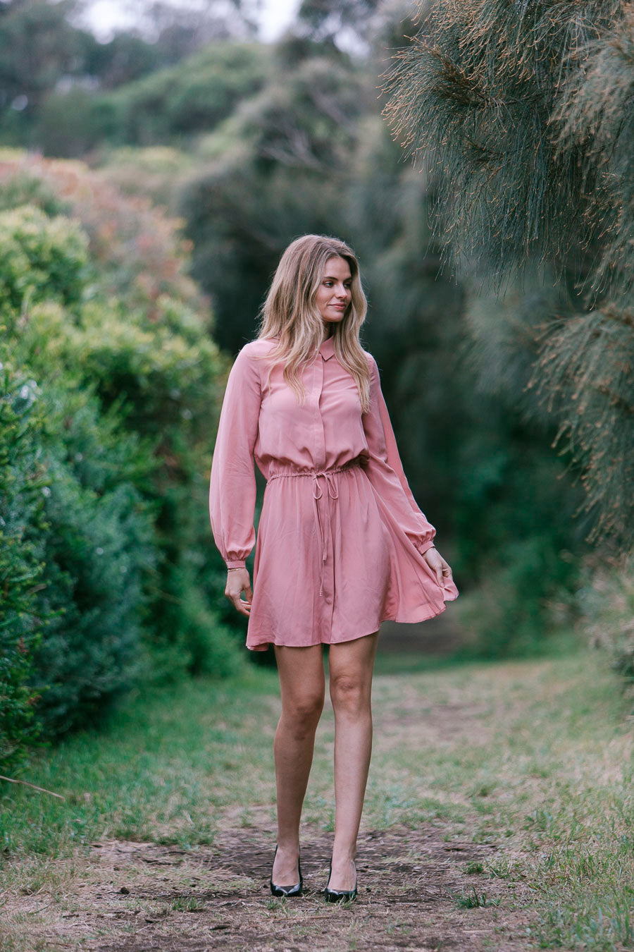 Silk Shirt Dress