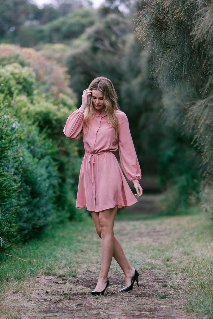 Silk Shirt Dress