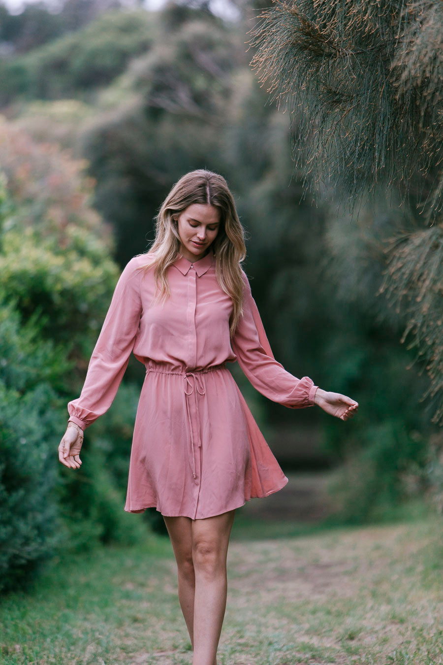 Silk Shirt Dress