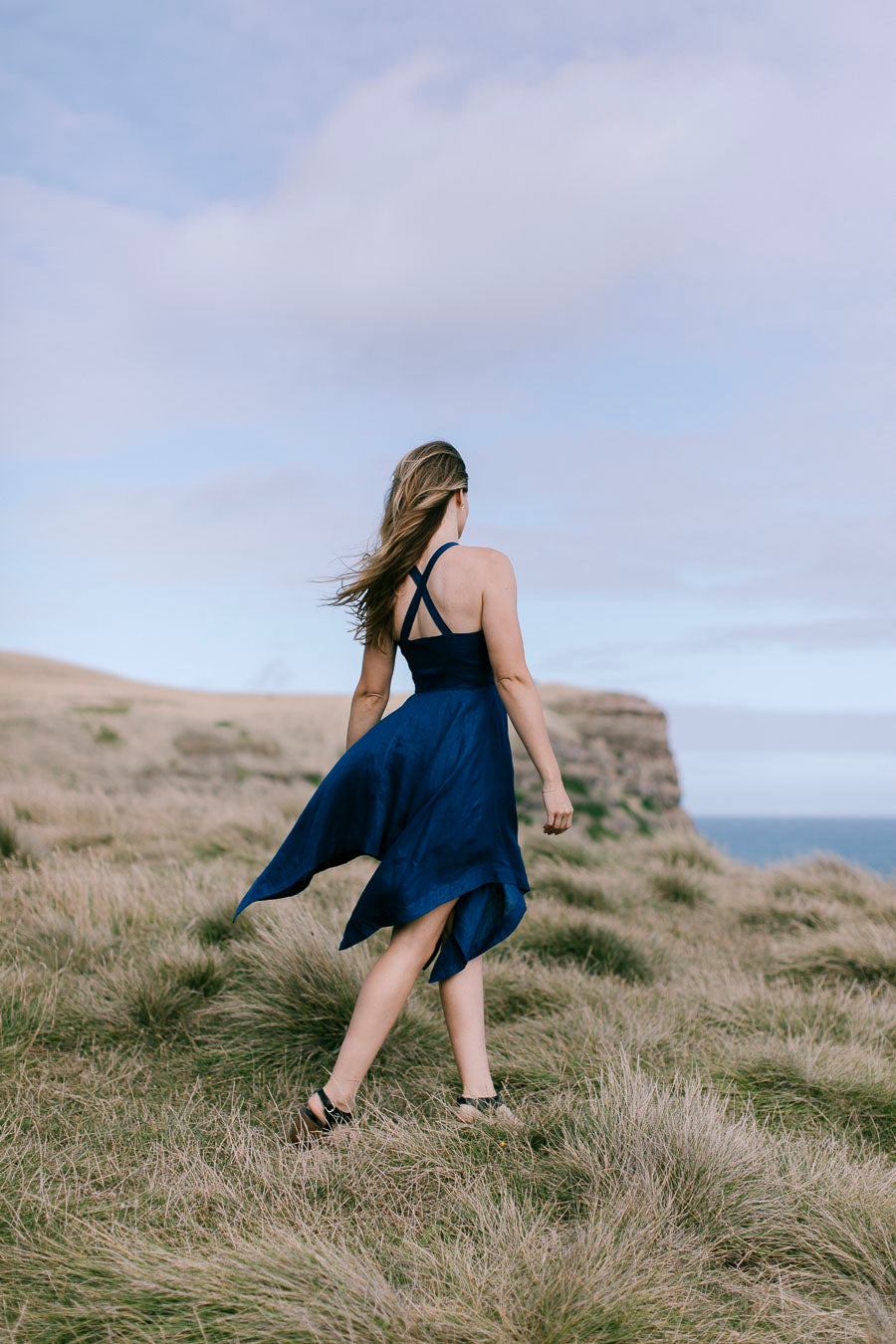 Vintage Washed Pin-tucked Dress